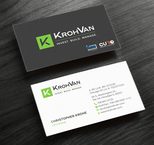 Design de Carte de Visite par R.design pour KrohVan/True/Curo | Design : #29383673