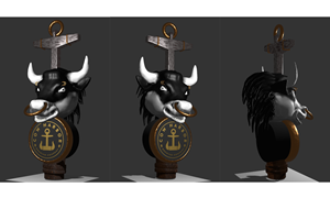 Cow harbor brewing company tap handle | Merchandize Design by Lezette_G