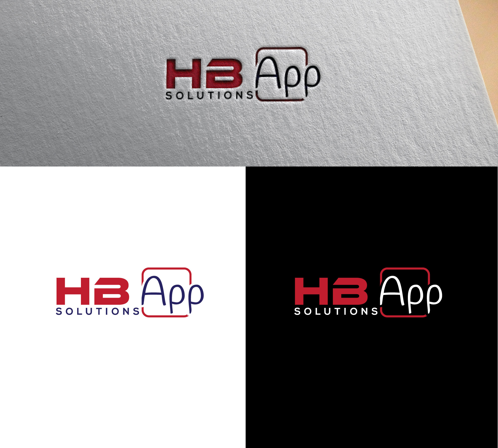 Logo Design by RRR Design for HB App Solutions | Design #29349684
