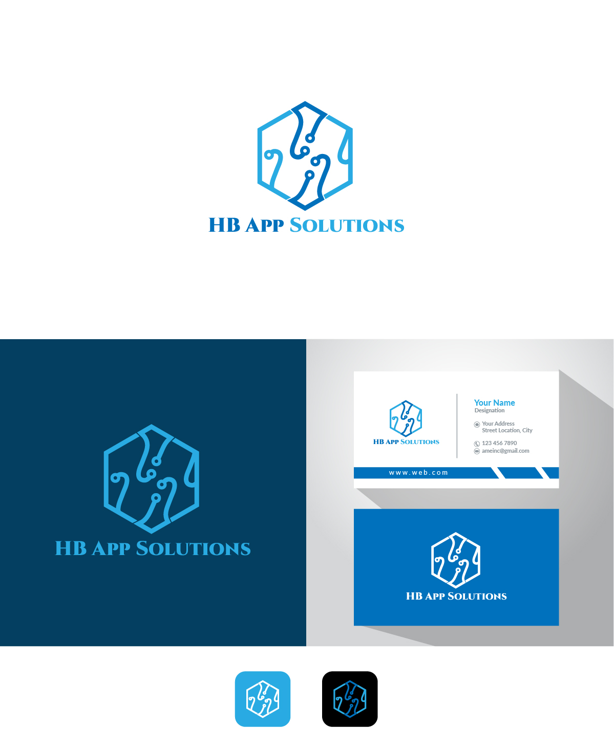Logo Design by Deziners Zone for HB App Solutions | Design #29347214