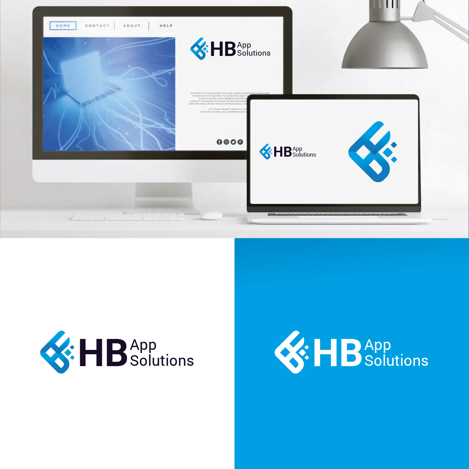 Logo Design by Maxo-Biz for HB App Solutions | Design #29346011