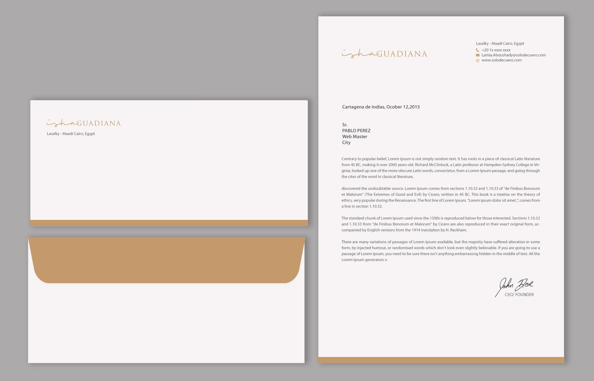 Stationery Design by chandrayaan.creative for ISHA Guadiana | Design #29352507