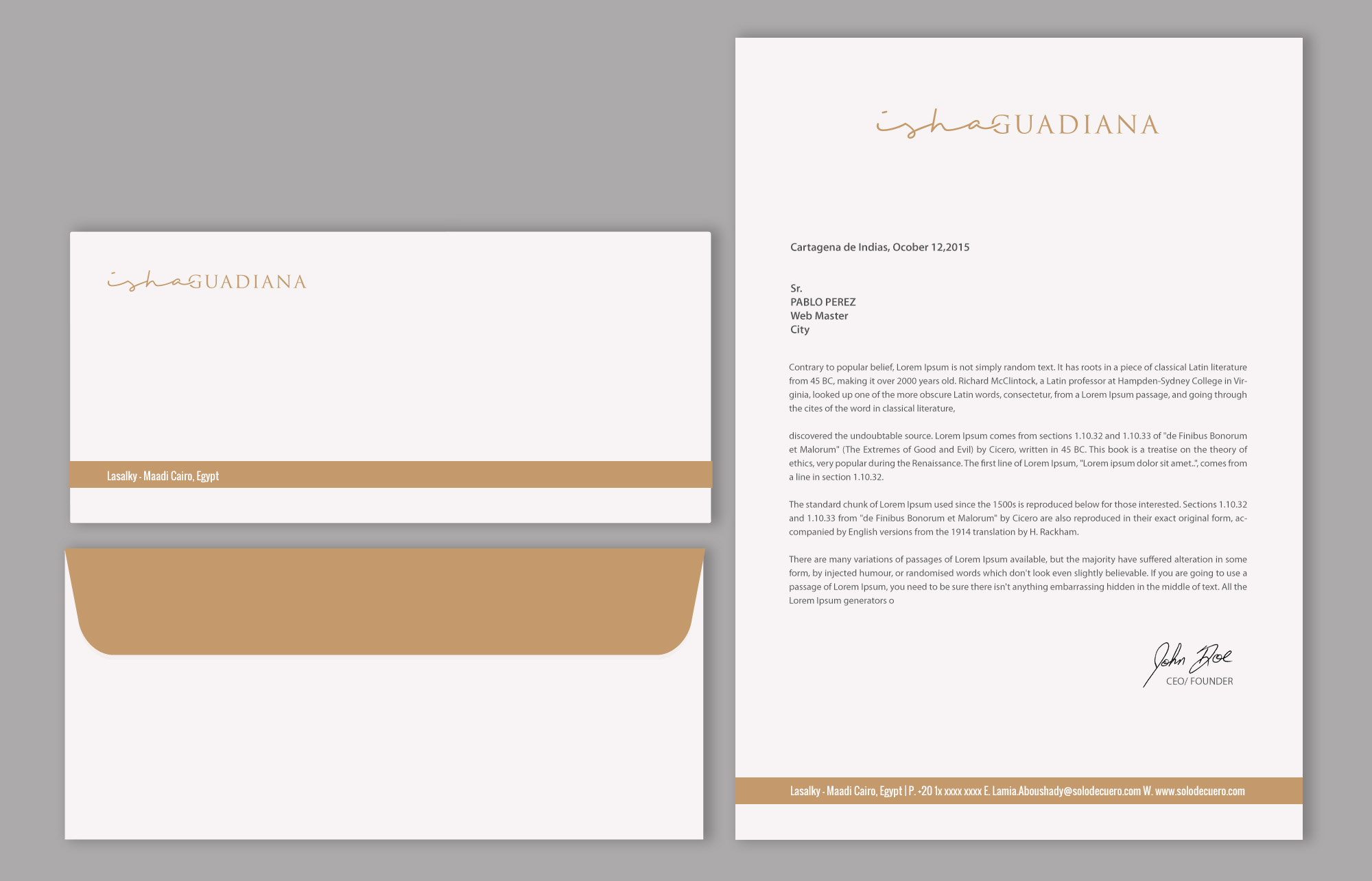Stationery Design by chandrayaan.creative for ISHA Guadiana | Design #29352511