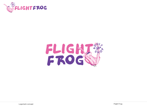 Text can be separated Flight Frog | Logo Design by Sa.muel