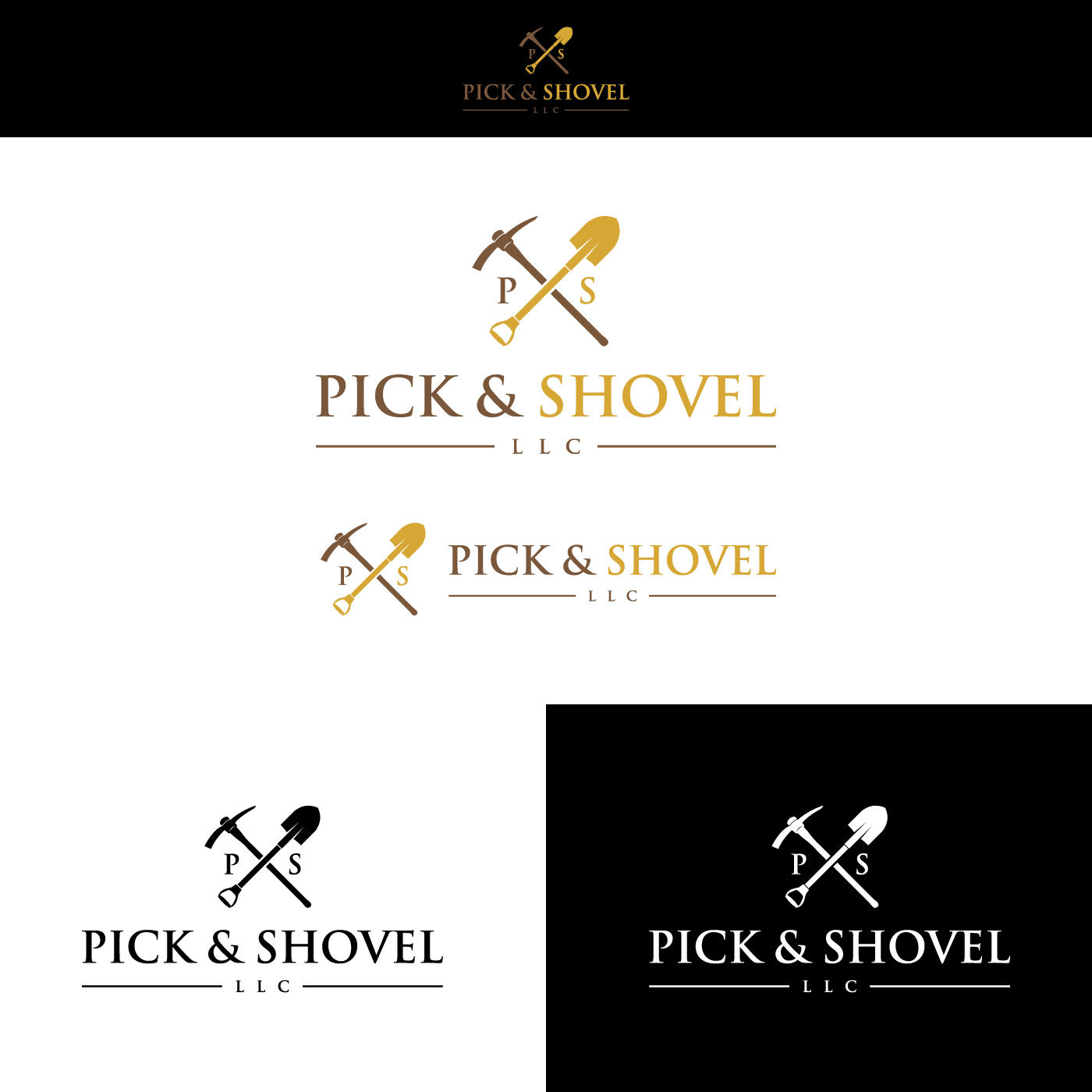 Logo Design by sangeloenriquez for Pick & Shovel  | Design #29360434