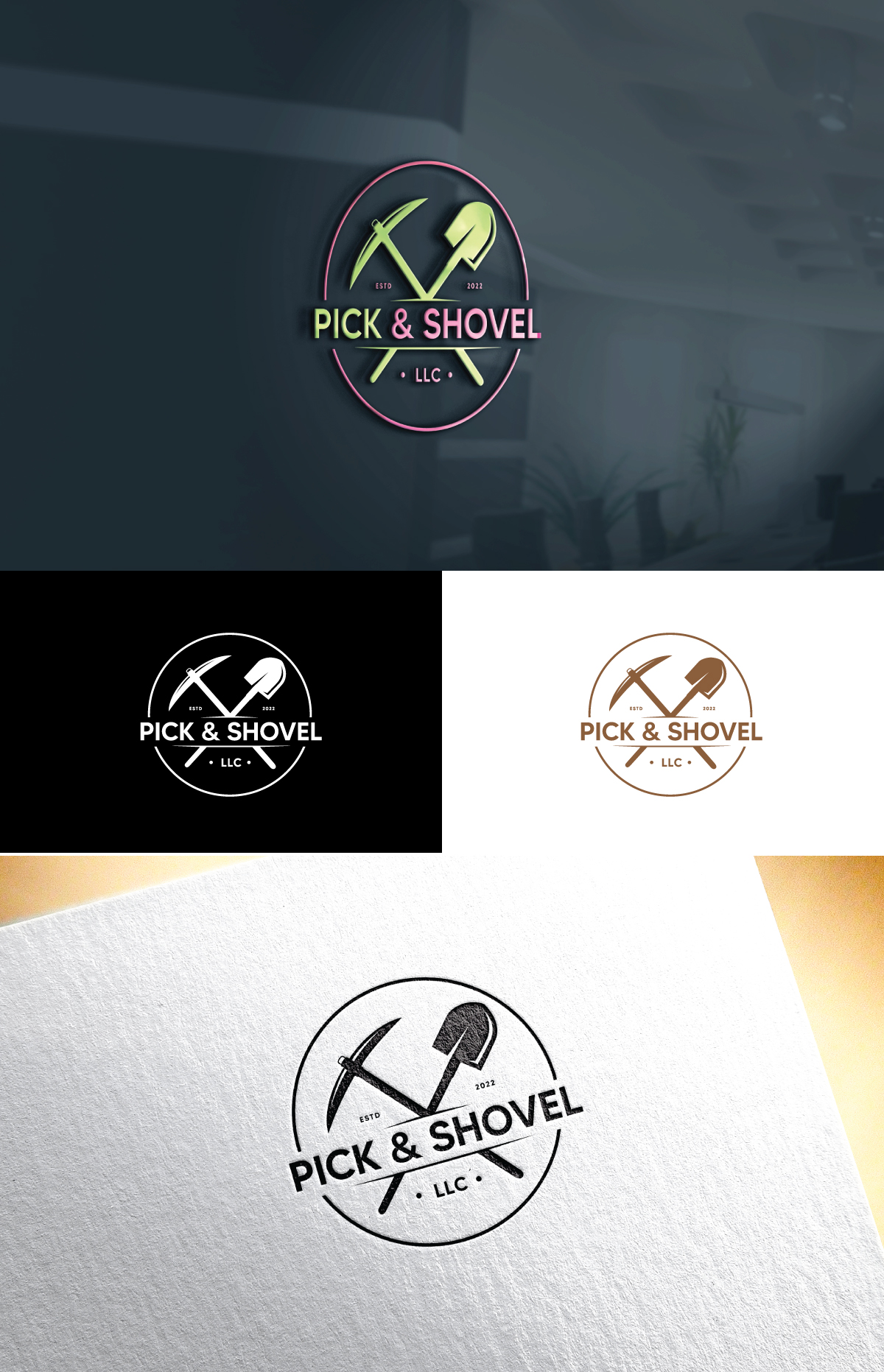 Logo Design by step forward 2 for Pick & Shovel  | Design #29356441
