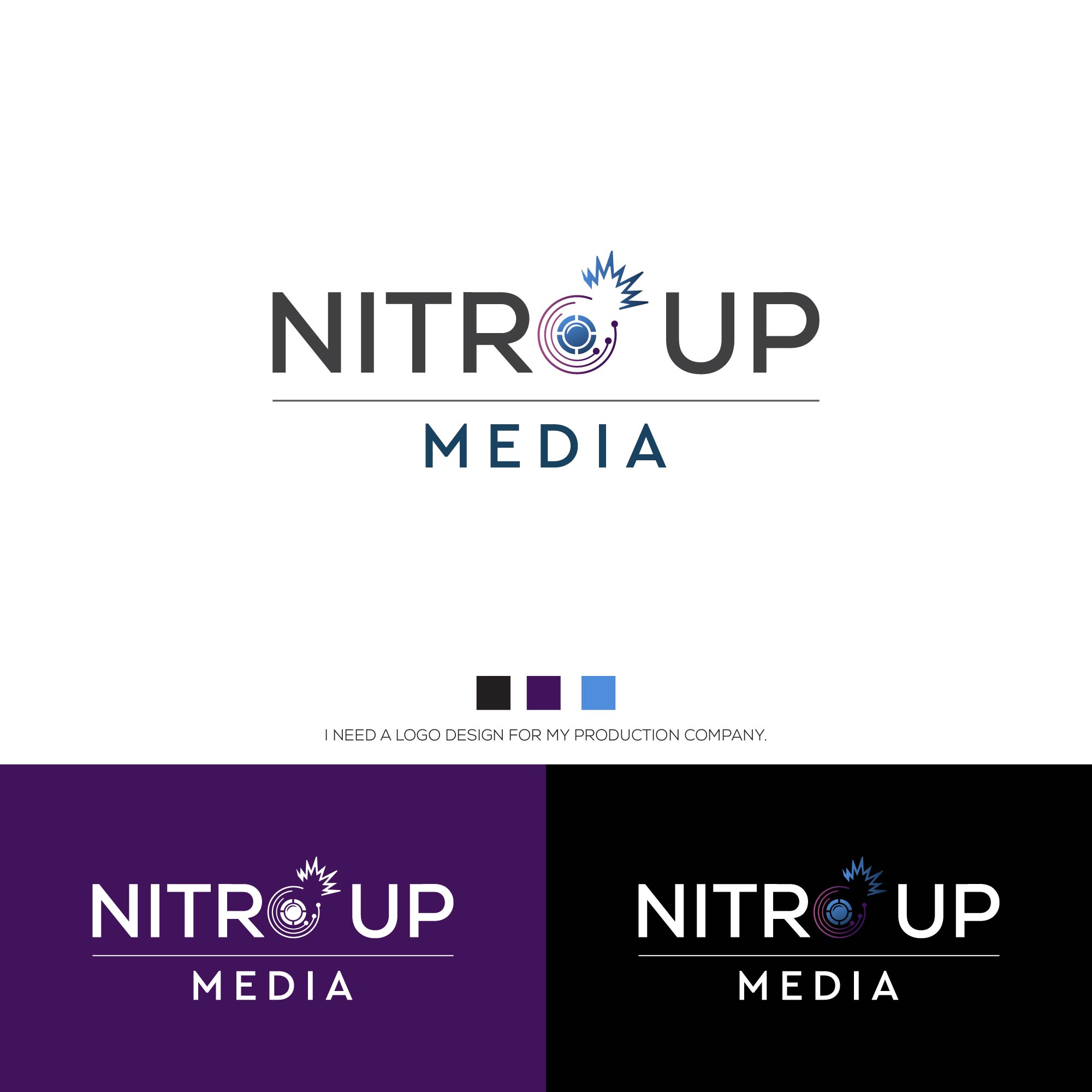 Logo Design by alitjuara for Nitro Up Media | Design #29398260