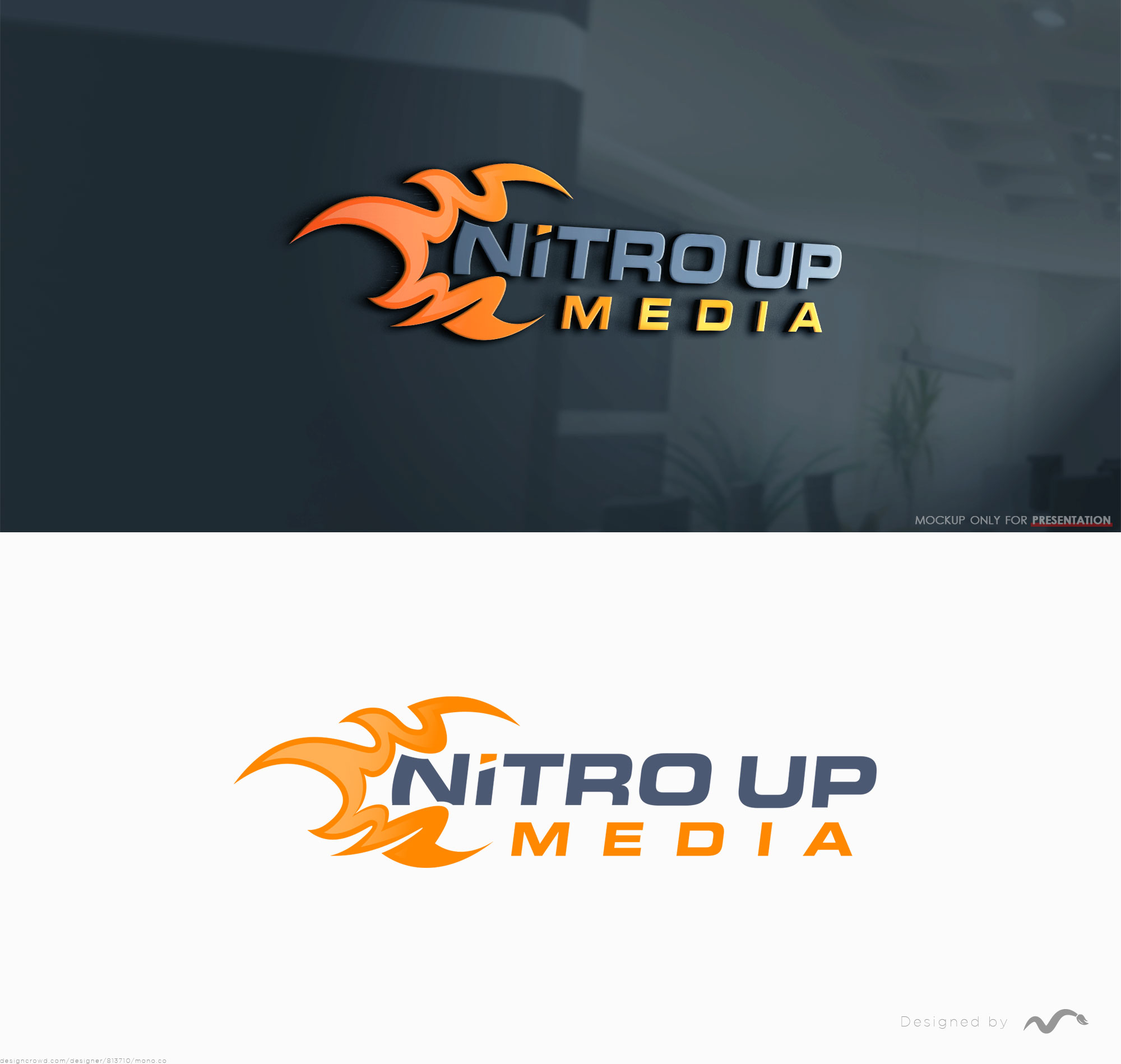 Logo-Design von Mono.co für Nitro Up Media | Design: #29371548