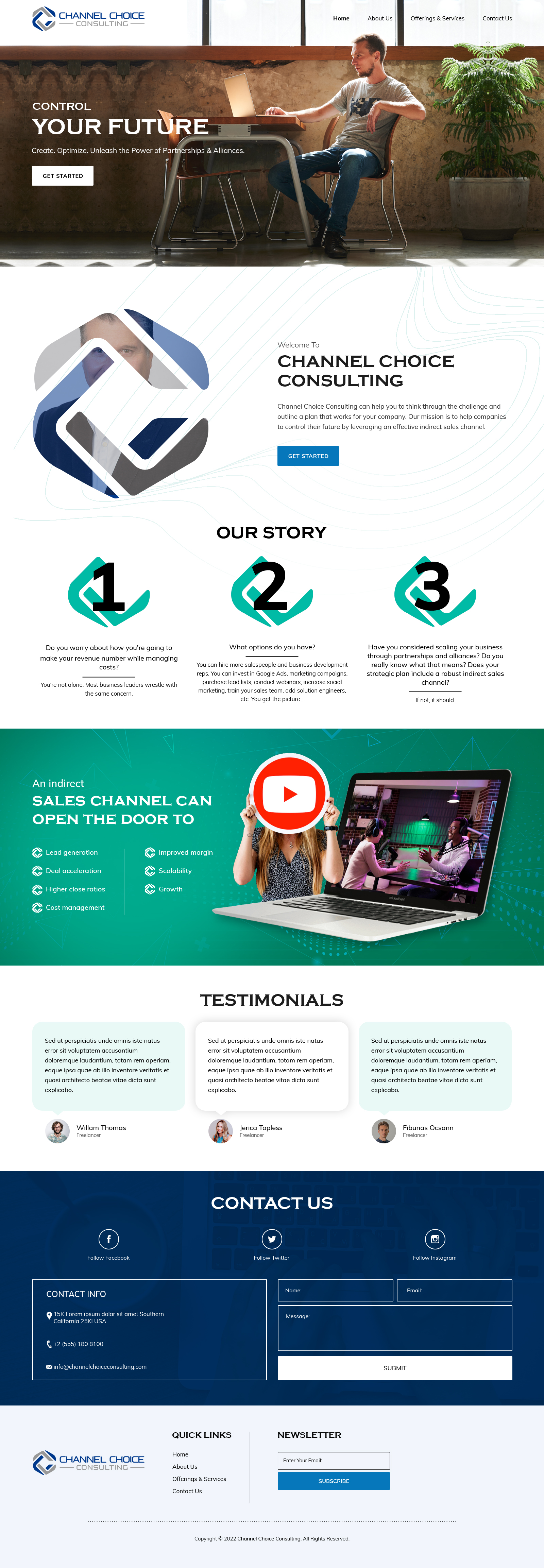 Wordpress Design by sai.designer87 for Channel Choice Consulting | Design #29383555