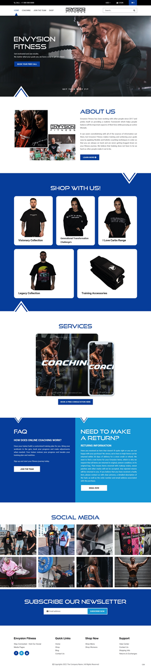 Shopify-Design von pb für Envysion Fitness | Design: #29373574