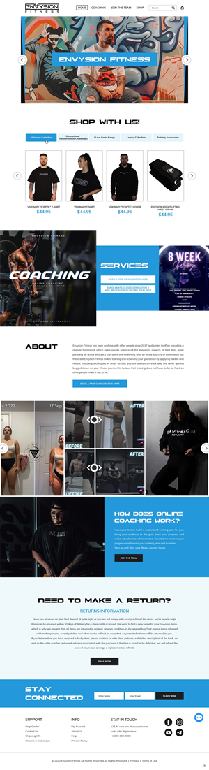 Shopify-Design von pb für Envysion Fitness | Design: #29373576