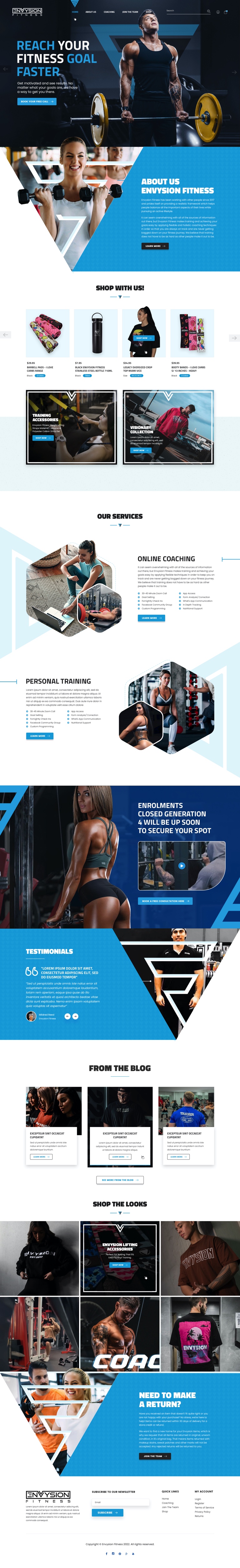 Shopify-Design von pb für Envysion Fitness | Design: #29373577
