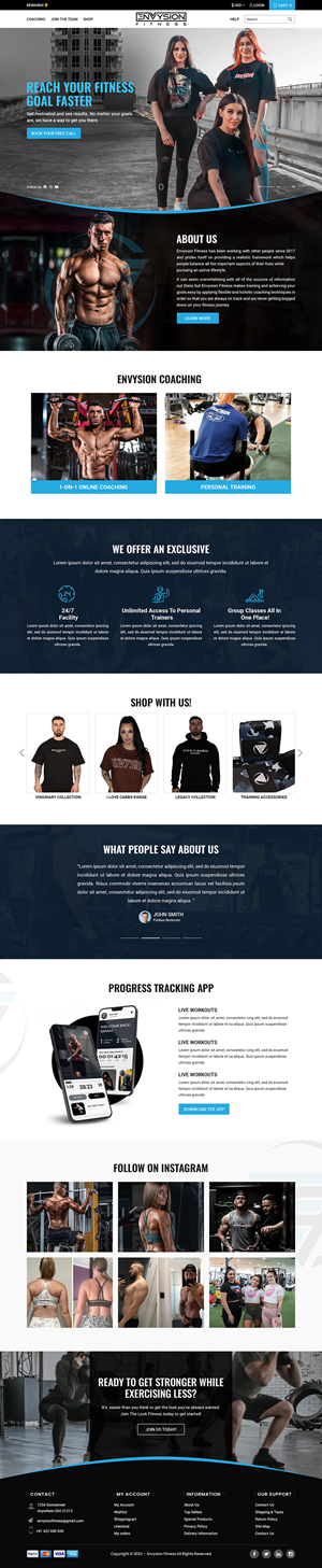 Shopify-Design von Titan Eagle für Envysion Fitness | Design: #29364412