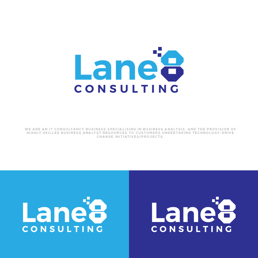 Logo Design by AlphabetZero.co.uk for Lane8 Consulting | Design #29385875