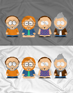 Yoga guys tshirt (band members doing yoga) | T-shirt Design by Yakuza20