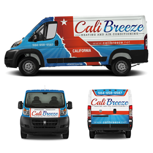 Cali Breeze Heating and Air Conditioning  Van Wrap | Design de Covering de Véhicule par Yoga Tri