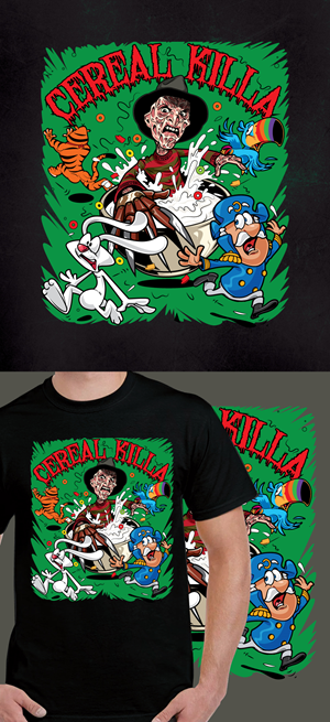 Breakfast “Cereal  Killa” Tshirt Design | Diseño de Camiseta por ally designs