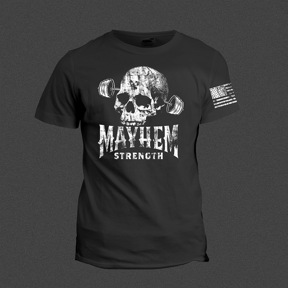 T-Shirt-Design von Johncina für Mayhem Strength LLC | Design #29377932