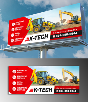 K-Tech Equipment Sales & Rentals | Werbetafel-Design von ecorokerz