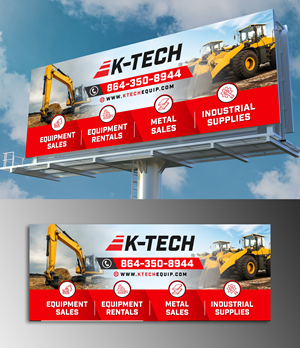 K-Tech Equipment Sales & Rentals | Werbetafel-Design von ecorokerz