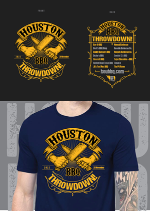 2022 Houston BBQ Throwdown! T-Shirt Design | T-Shirt-Design von ally designs