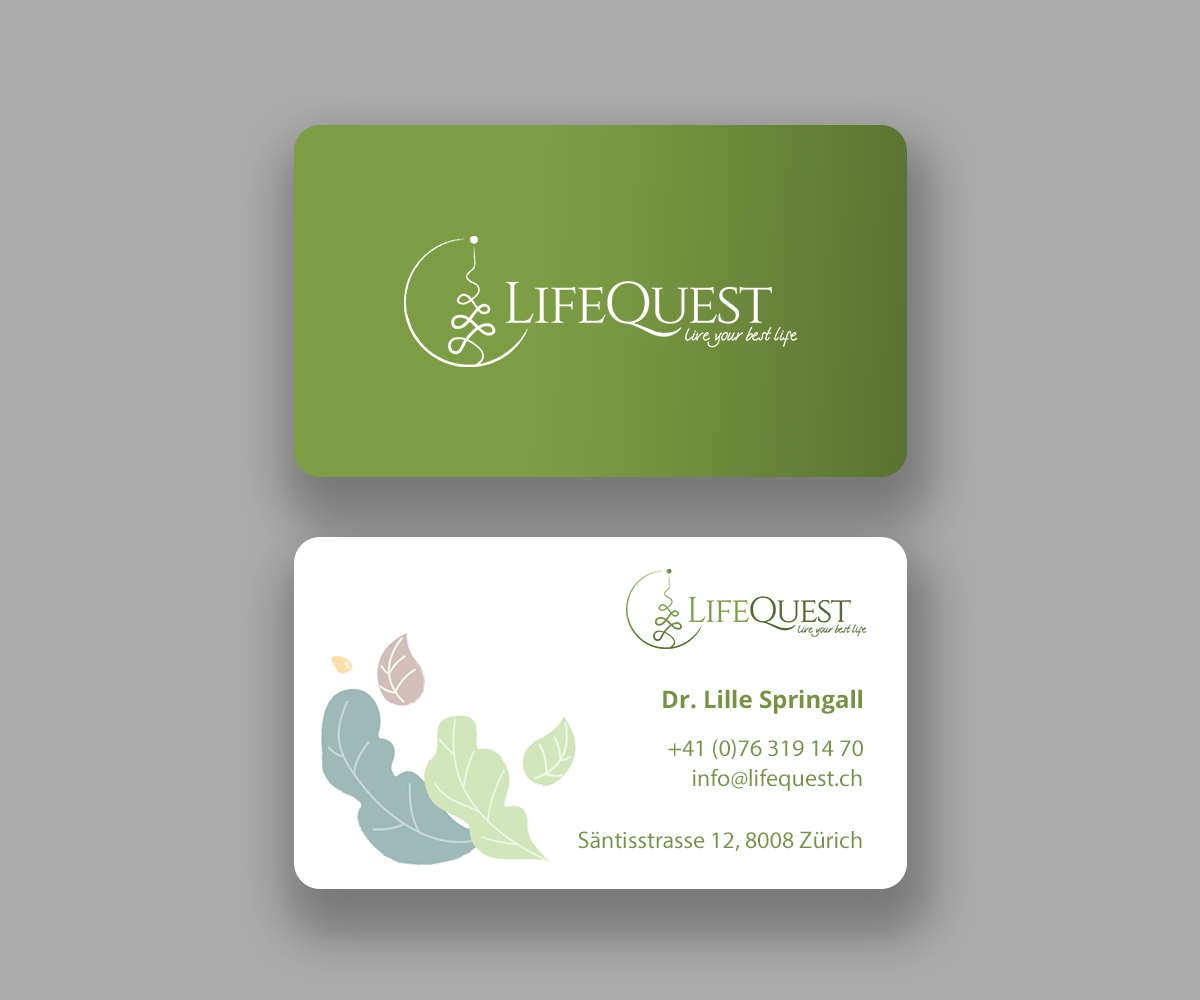 Diseño de Tarjeta de Presentación por Andrés Sebastián para LifeQuest | Diseño #29409830