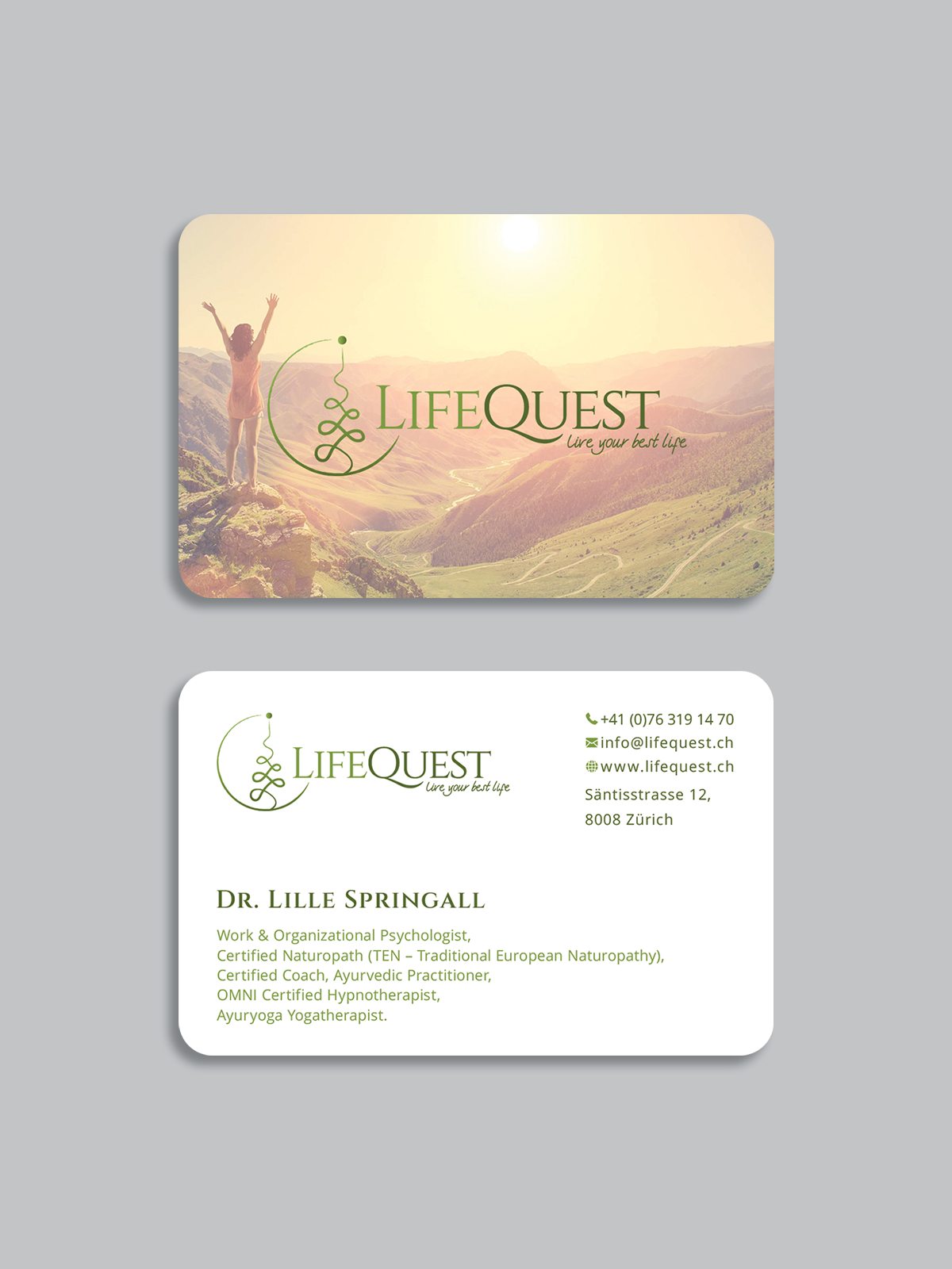 Diseño de Tarjeta de Presentación por Creative Moon Design para LifeQuest | Diseño #29405160