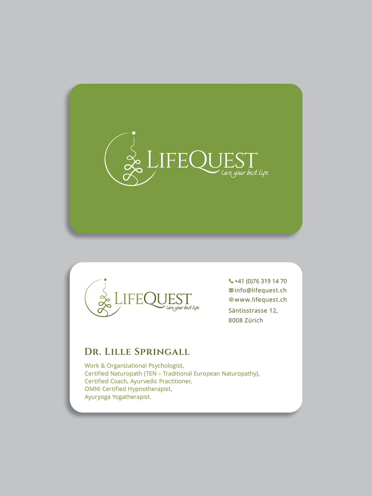 Business Card Design by Creative Moon Design for LifeQuest | Design #29405161