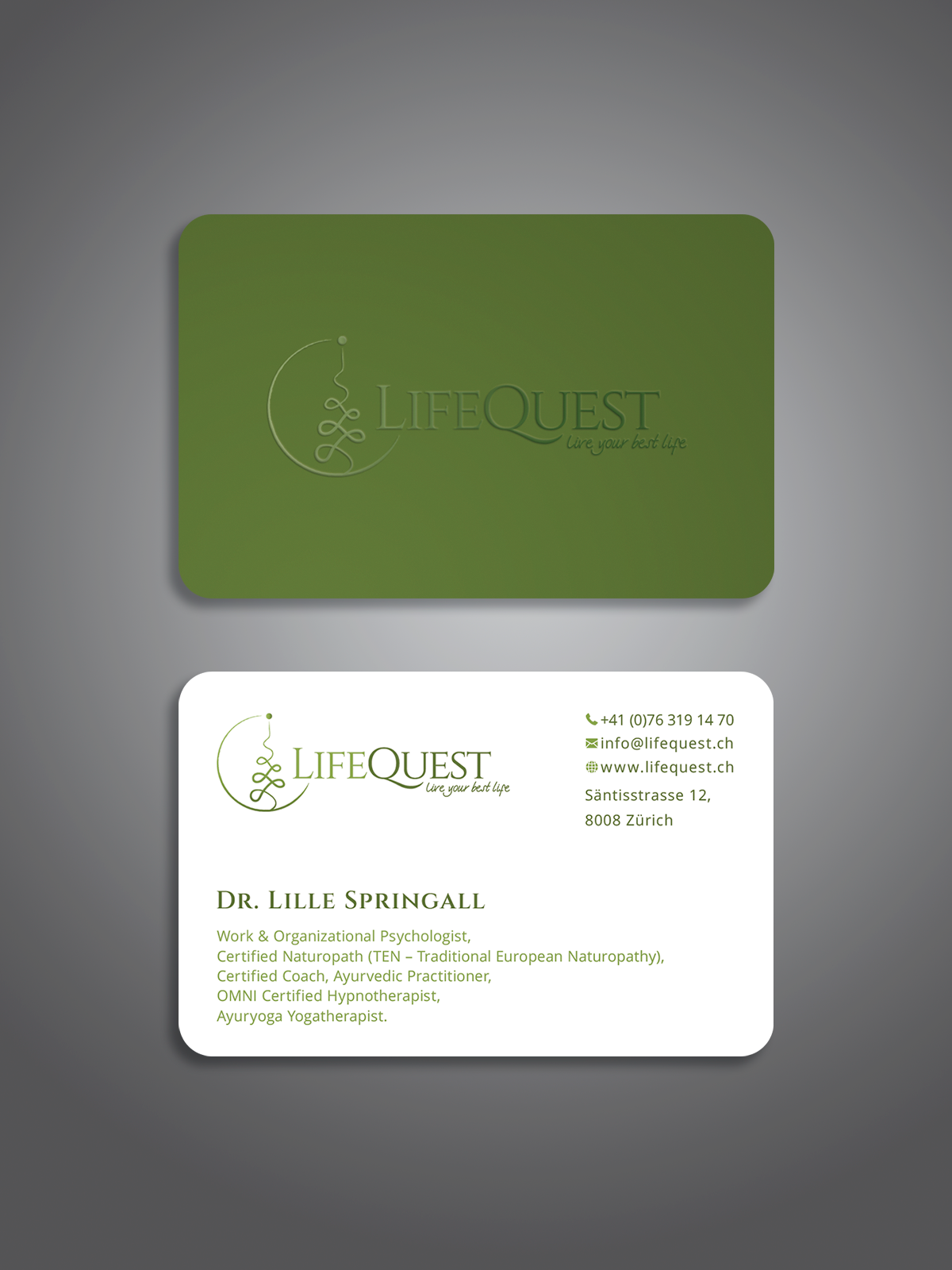 Business Card Design by Creative Moon Design for LifeQuest | Design #29405162