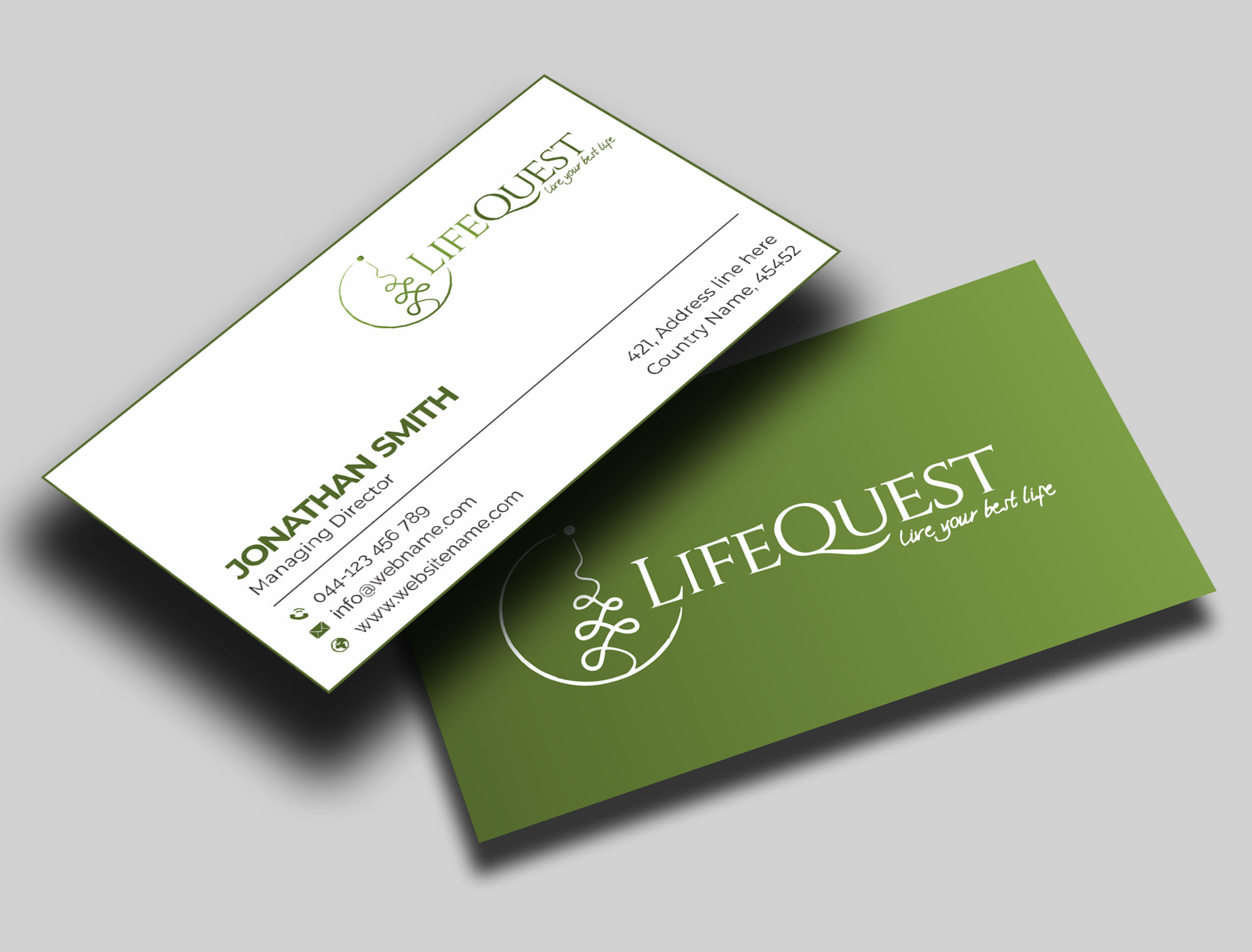 Business Card Design by jasmeen1975 for LifeQuest | Design #29378336