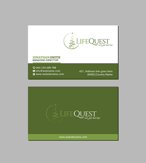 Business Card Design by Creations Box 2015 for LifeQuest | Design: #29379961