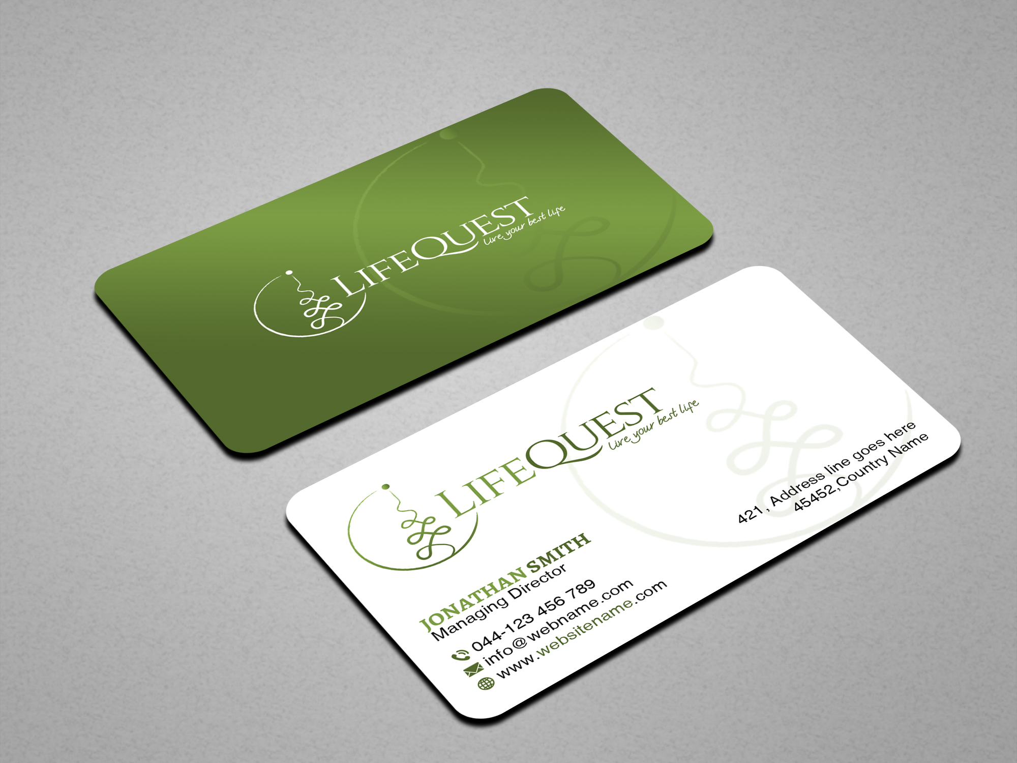 Business Card Design by Creations Box 2015 for LifeQuest | Design #29379962