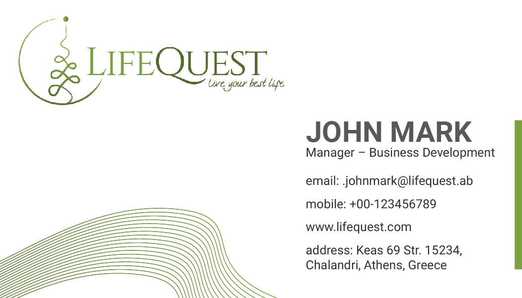 Business Card Design by sudheesh 3 for LifeQuest | Design #29402311