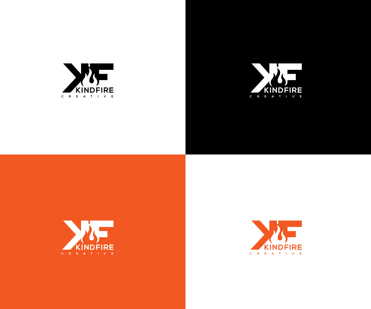 Logo Design by step forward 2 for KindFire Creative | Design #29383031