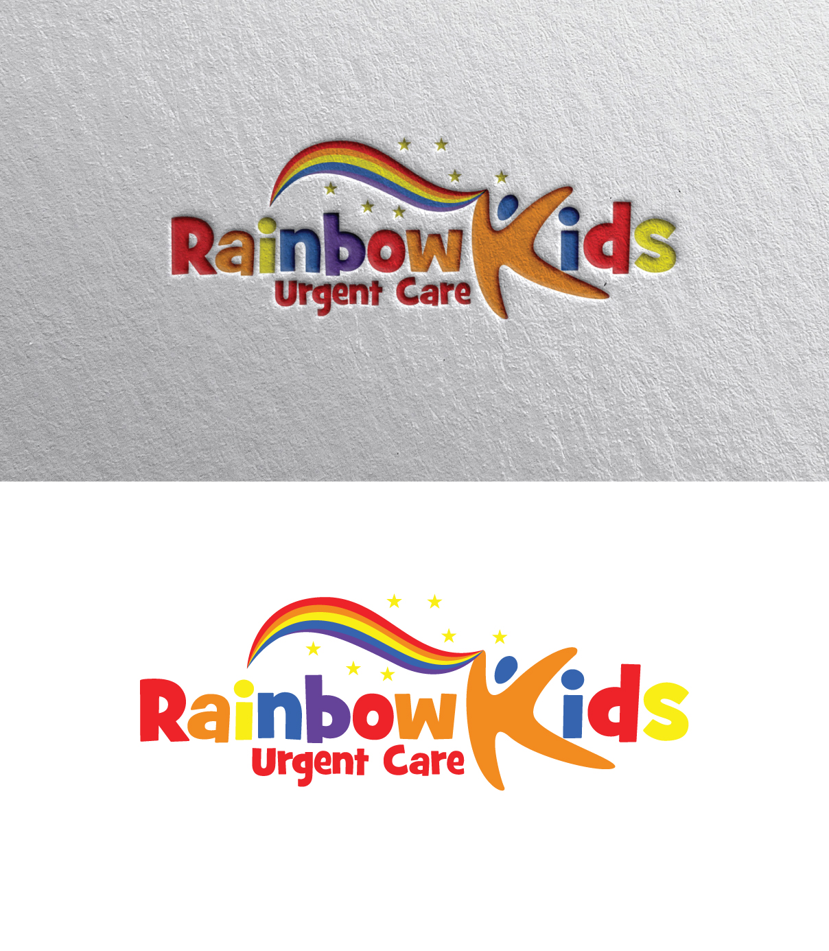 Logo Design by LogoPoko for Rainbow Kids Urgent Care | Design #29386157