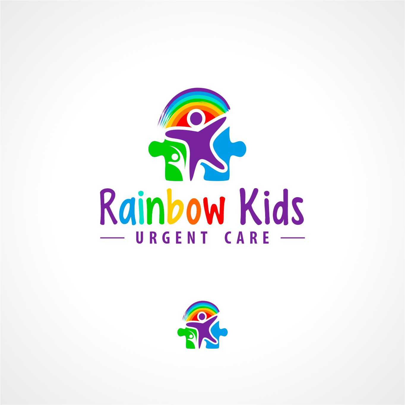 Logo Design by creative.bugs for Rainbow Kids Urgent Care | Design #29388356