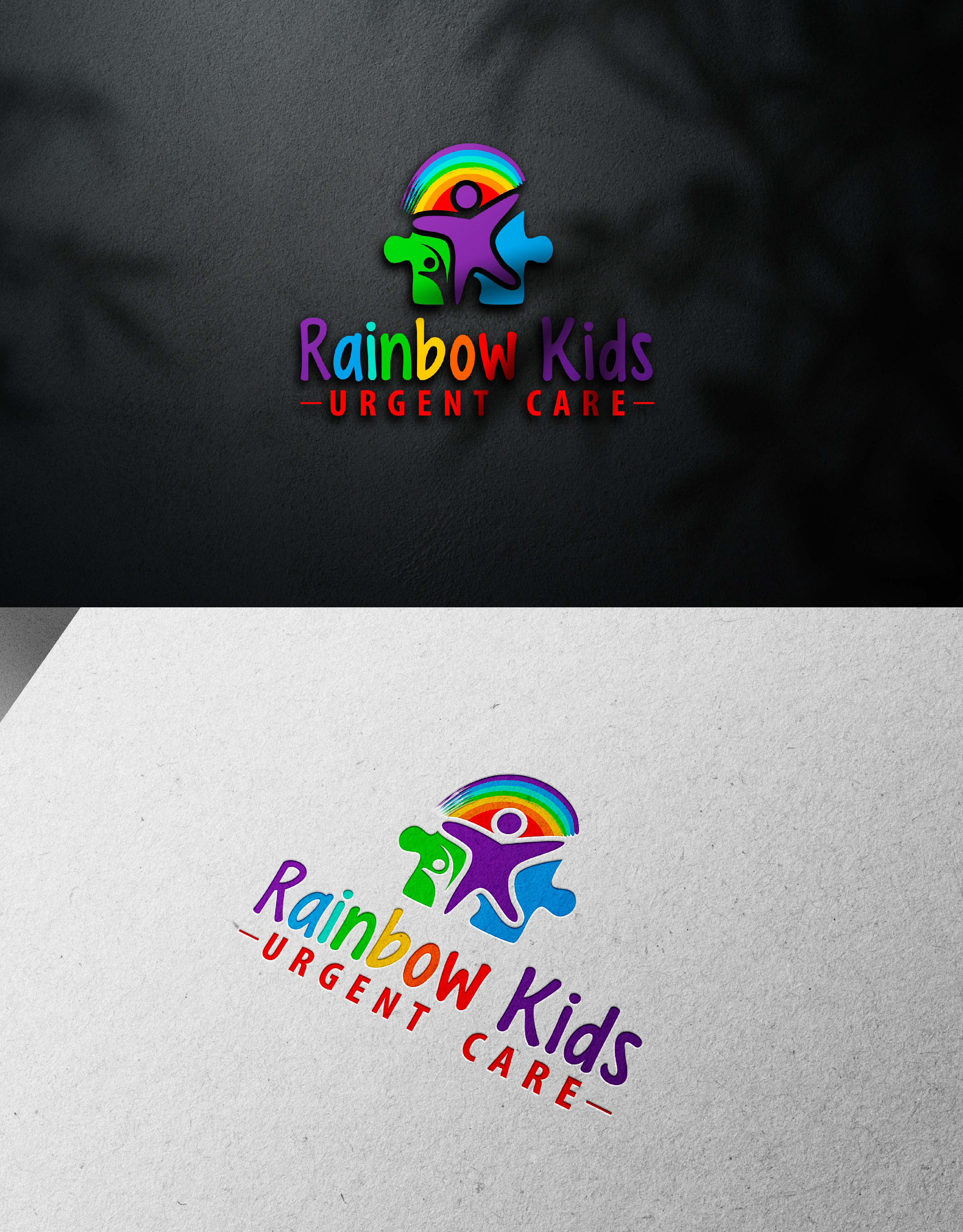 Logo-Design von creative.bugs für Rainbow Kids Urgent Care | Design #29411607