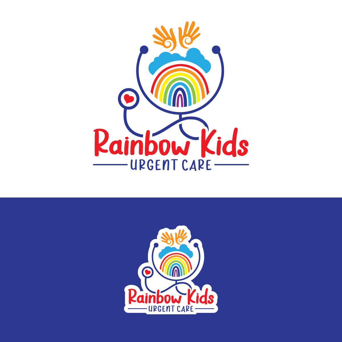 Logo Design by brand maker for Rainbow Kids Urgent Care | Design #29384460