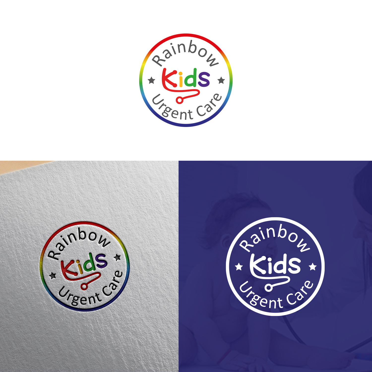Logo Design by Maxo-Biz for Rainbow Kids Urgent Care | Design #29390460