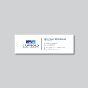 Logo Design by R.design for Crawford Valuation & Consulting, LLC | Design: #29424722