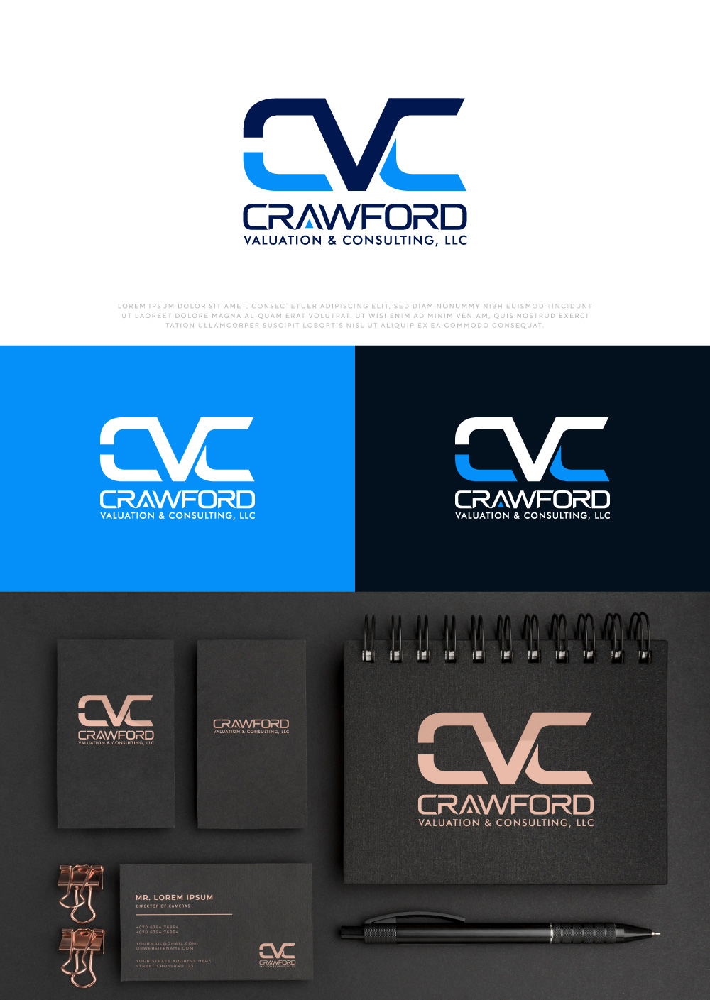 Logo Design by Cactus Designs for Crawford Valuation & Consulting, LLC | Design #29409667