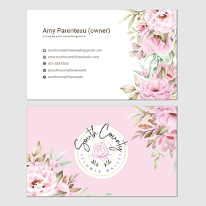 South County Flower Walls Business card | Visitenkarten-Design von Try Solutions LLC