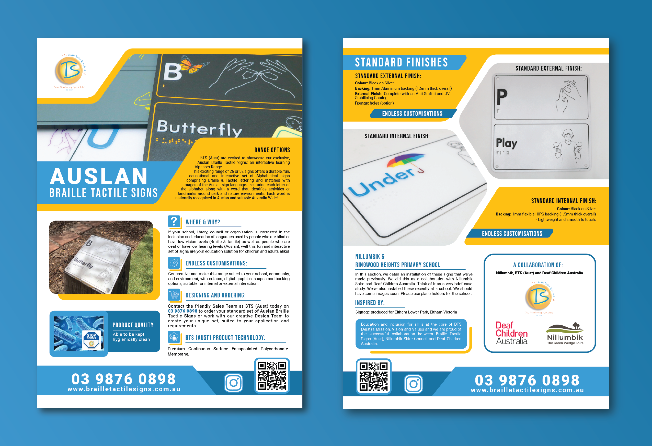 Flyer Design by Thanh La for Braille Tactile Signs (Aust)  | Design #29428166