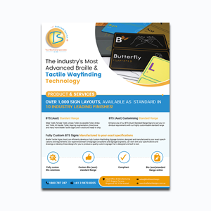 Flyer Design by Design Motion for Braille Tactile Signs (Aust)  | Design: #29396782
