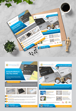 Design de Flyer par alex989 pour Braille Tactile Signs (Aust)  | Design : #29391224