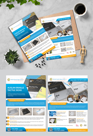 Design de Flyer par alex989 pour Braille Tactile Signs (Aust)  | Design : #29391225