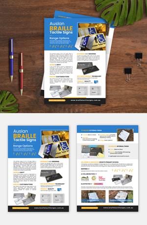 Design de Flyer par debdesign pour Braille Tactile Signs (Aust)  | Design : #29394749