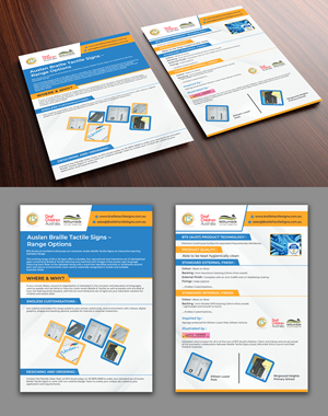 Design de Flyer par ecorokerz pour Braille Tactile Signs (Aust)  | Design : #29389128