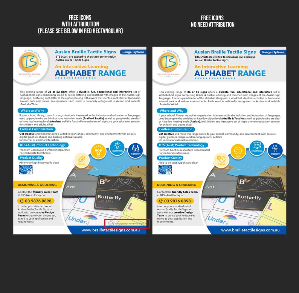 Flyer Design by DA. for Braille Tactile Signs (Aust)  | Design #29553305