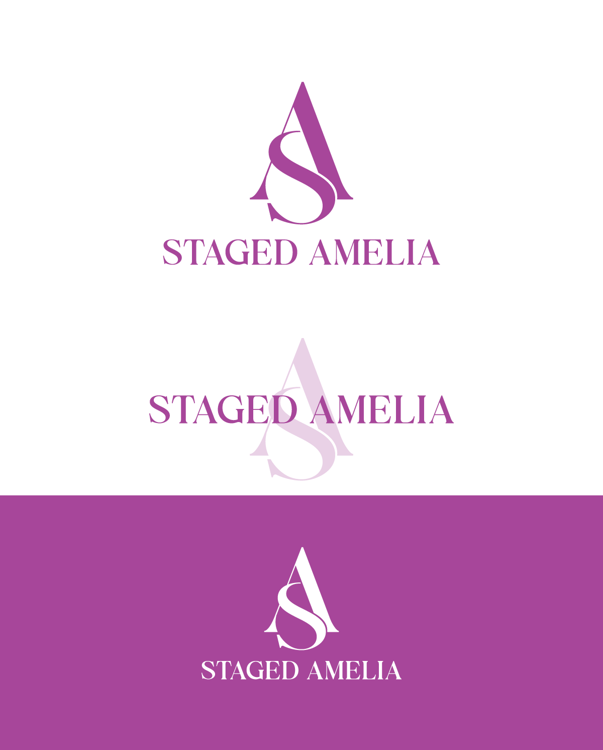 Logo Design by anico for Staged Amelia | Design #29480902